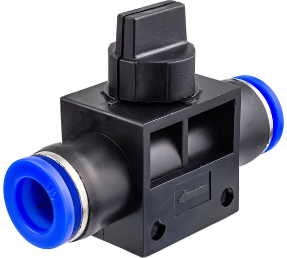 Изображение товара Фитинг для пластиковых трубок с краном 10x10 мм Forsage F-SHVFF10-10(59353)