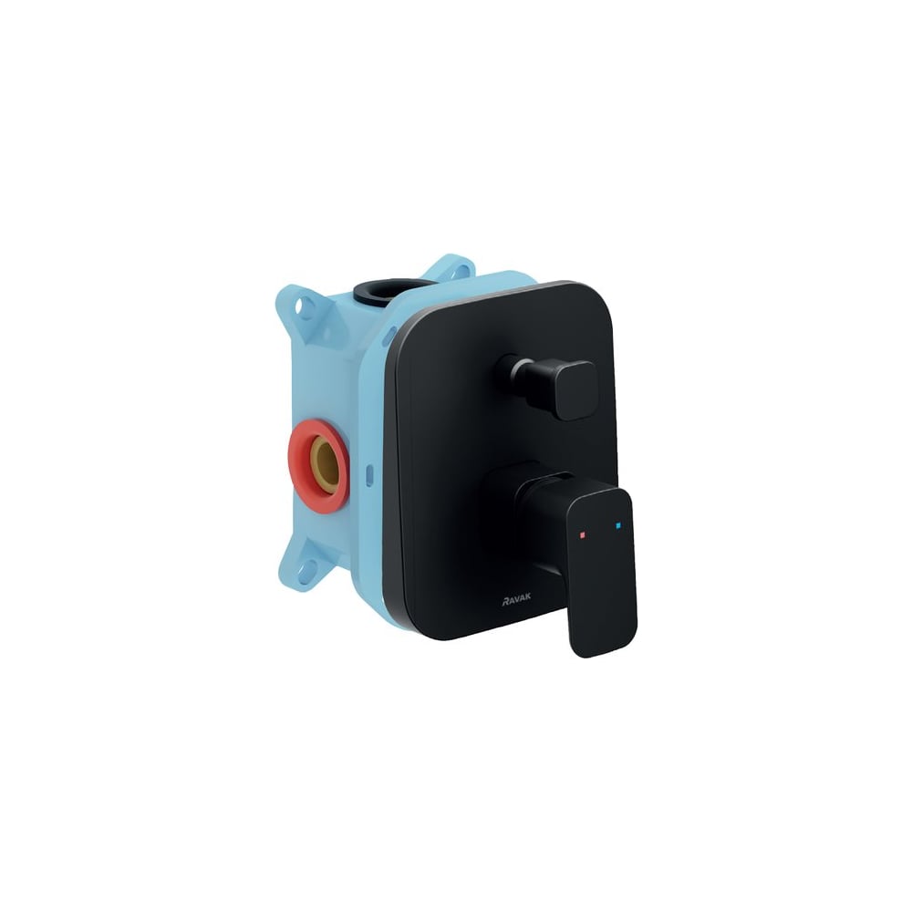 Изображение товара Смеситель настенный с переключателем RAVAK TD F 065.20 для R-box черный X070158