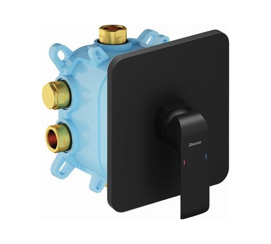 Изображение товара Смеситель настенный без переключателя RAVAK FL 066.20 для R-box черный X070180