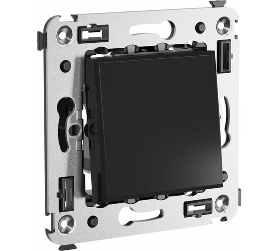 Изображение товара Одноклавишный выключатель в стену DKC, Avanti, черный квадрат 4402103