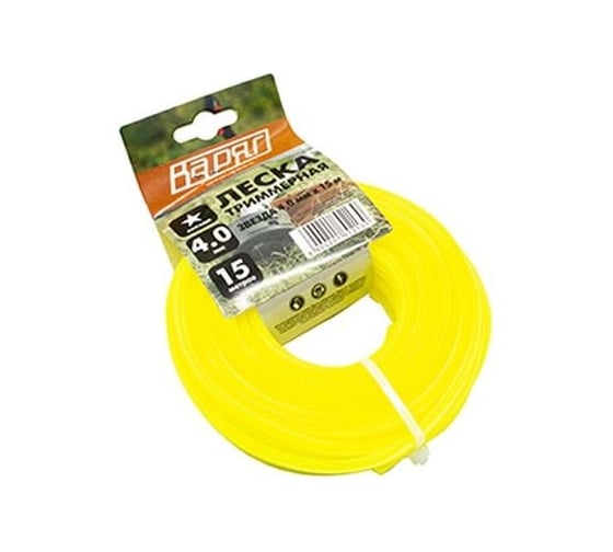 Изображение товара Леска 4.0 мм, 15 м, звезда, желтая ВАРЯГ 9960671