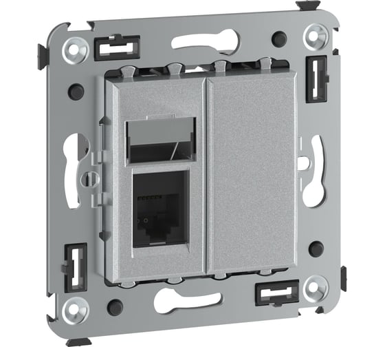 Изображение товара Телефонная розетка DKC, Avanti, закаленная сталь, RJ12 4404313