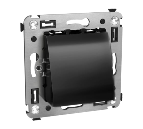 Изображение товара Вывод кабеля из стены DKC, Avanti черный квадрат 4402983