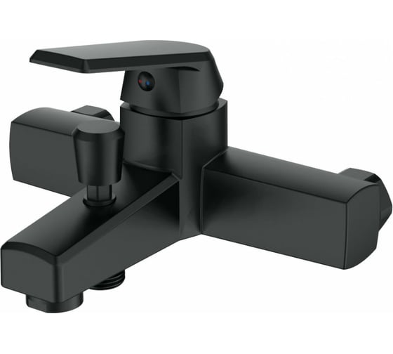 Изображение товара Полимерный смеситель для ванны и душа OneLife без душевого набора, цвет чёрный P02-100b