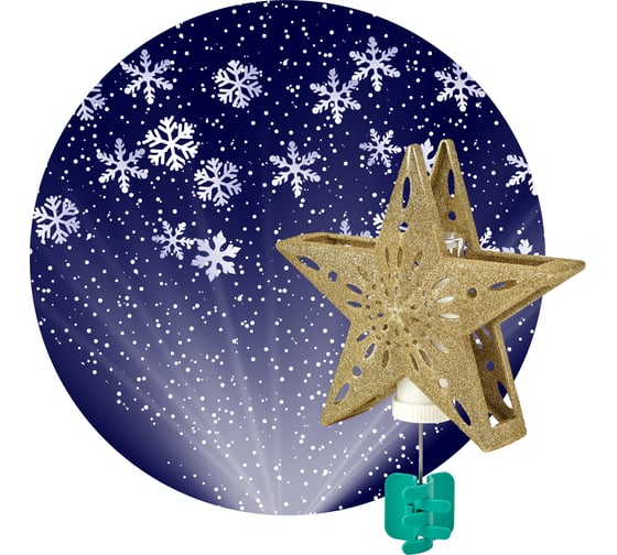 Изображение товара Проектор ЭРА ENIOP07 Елочная верхушка Звезда, 6/144 Б0047978