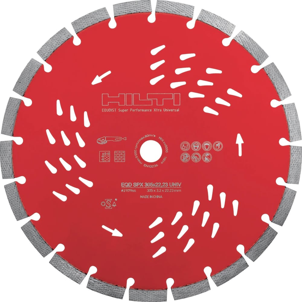 фото Диск алмазный отрезной универсальный eqd spx (305х22 мм) hilti 2117966