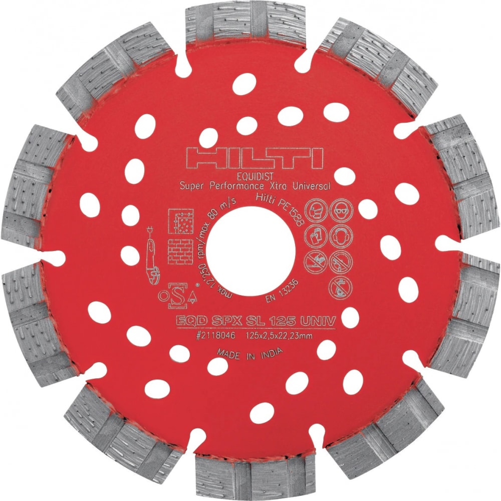 фото Диск алмазный отрезной универсальный eqd spx-sl (2 шт; 125х22 мм) hilti 2118046