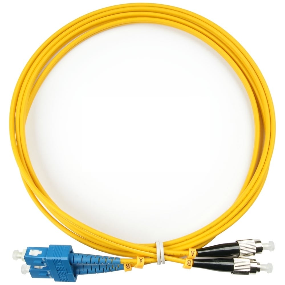 Изображение товара Оптический патч-корд TopLAN дуплексный 10м FC-SC кабель для высокоскоростных сетей