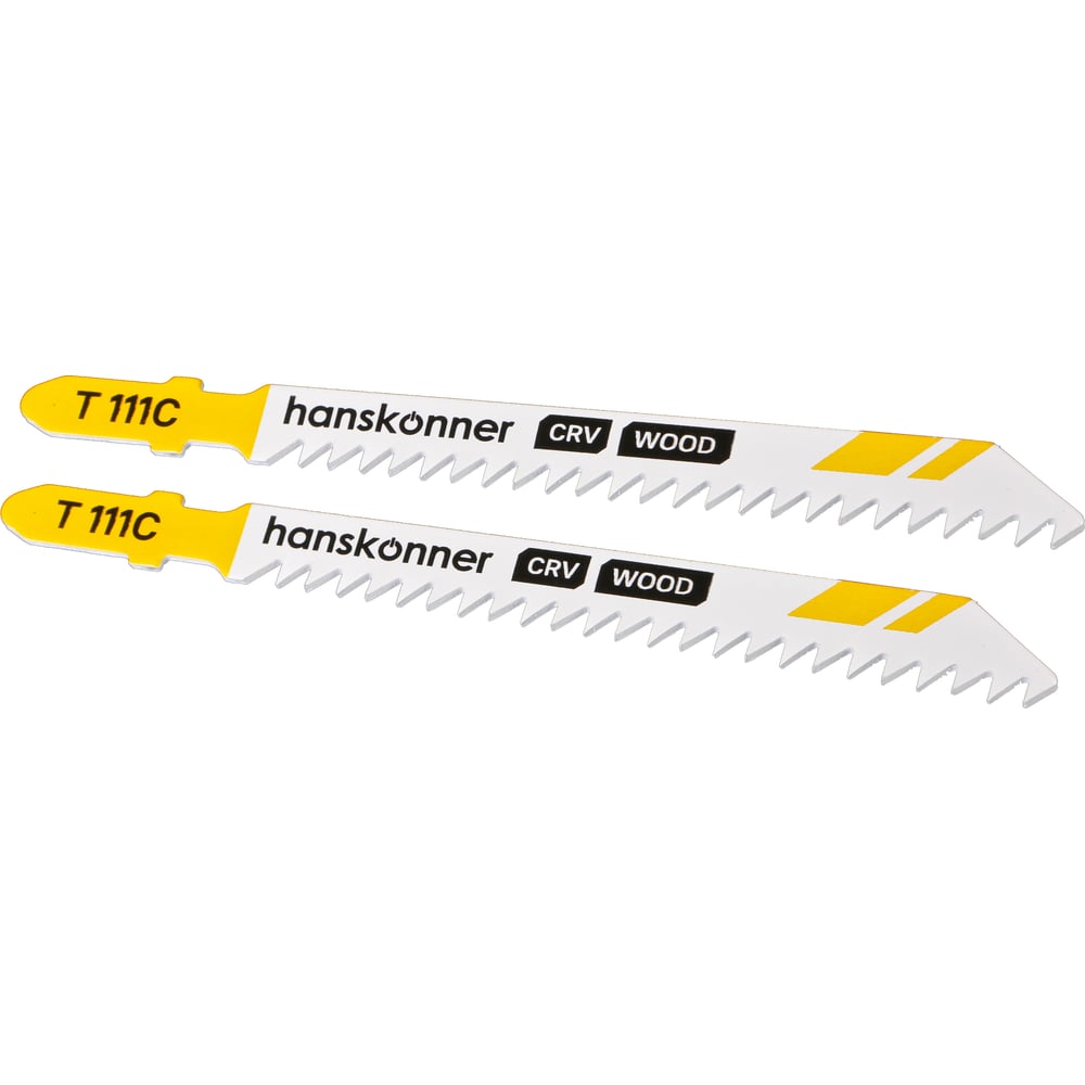 Изображение товара Пилки для лобзика Hanskonner H02-111C 2 шт для быстрого реза по дереву