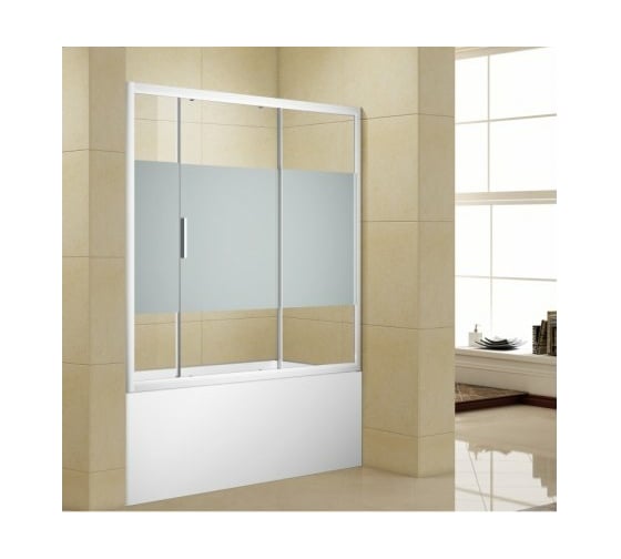 Изображение товара Шторка для ванны Aquanet AE10-B-160H150U-CP Practic 1600 мм, хром, полоска, 6 мм 00243612