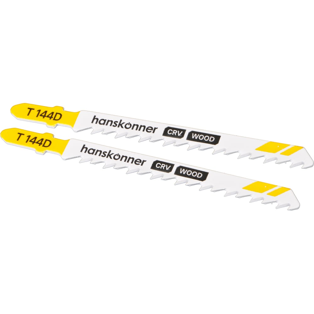 Изображение товара Пилки для лобзика Hanskonner H02-144D - по дереву, 2 шт, высокая прочность и качество