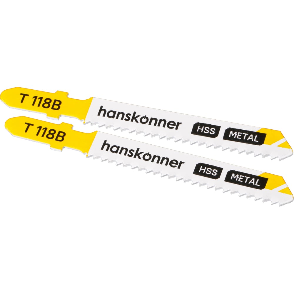 Изображение товара Пилки для лобзика Hanskonner H02-118B по металлу 2 шт