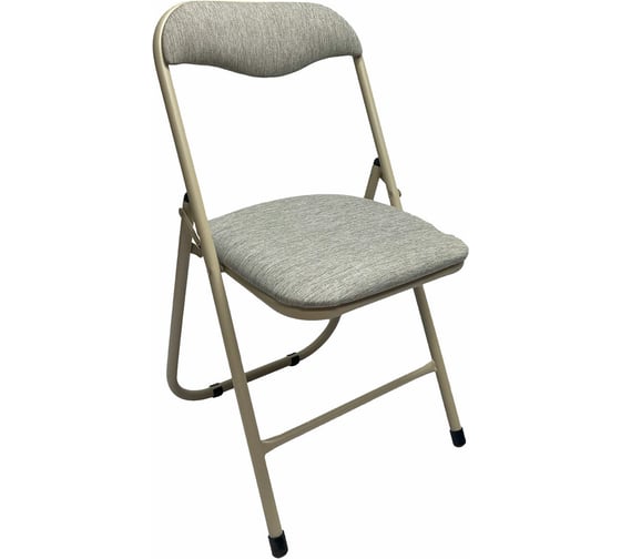 Изображение товара Стул складной для дома и офиса ОФИСМАГ РС04, бежевый перламутр каркас, рогожка бежевая, ш/к 54702 533057