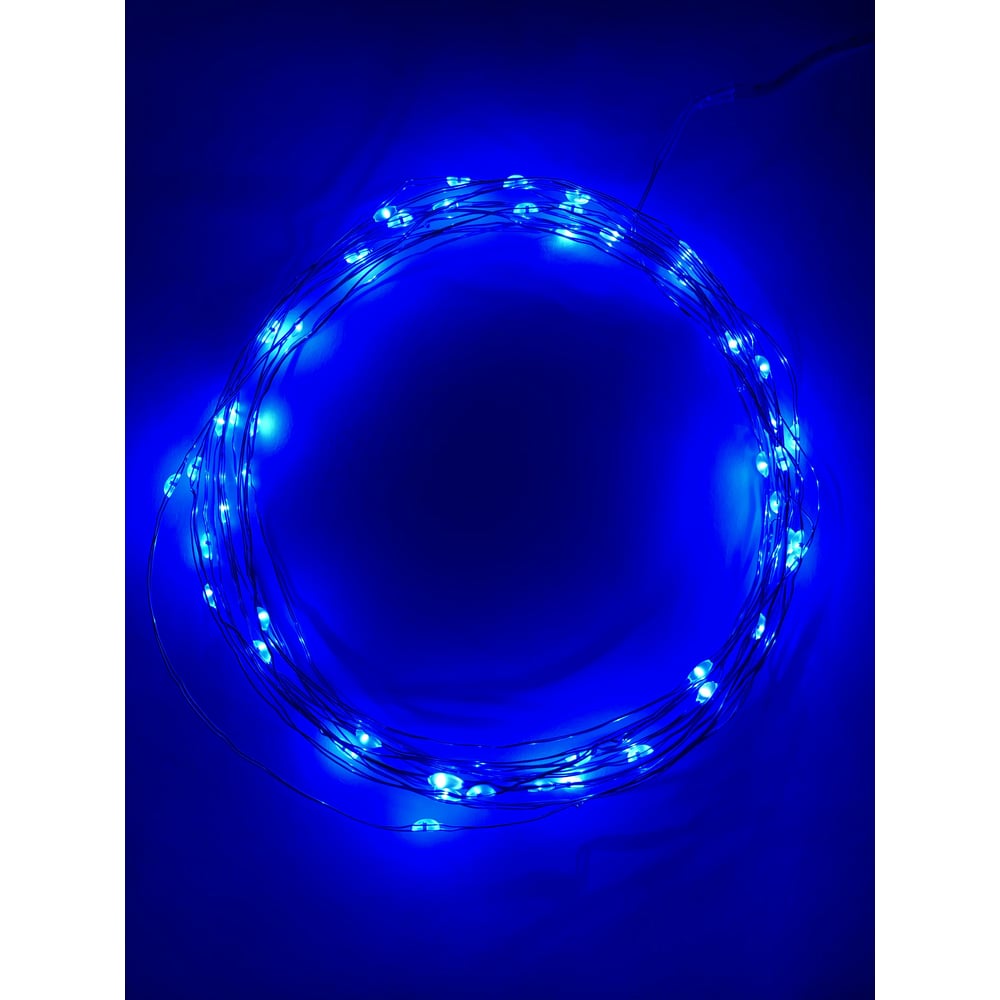 Гирлянда ЭРА гирлянда нить 20м синяя 24в 200 led провод прозрачный силикон ip65