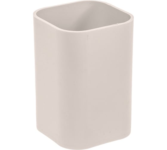 Изображение товара Стакан для письменных принадлежностей HATBER NEWtone PASTEL лен, 70x70х100 мм 086171