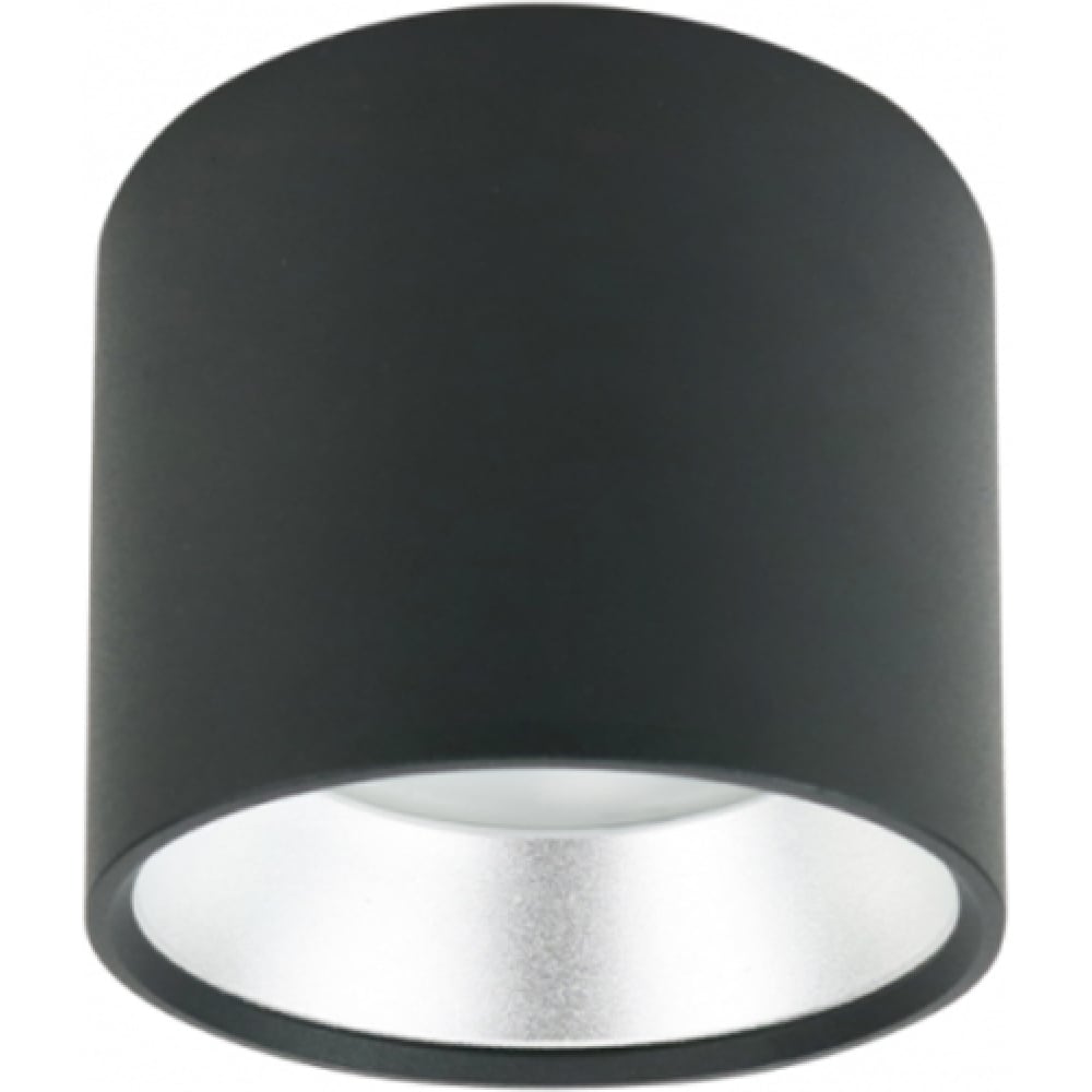 фото Накладной светильник эра ol8 gx53 bk/sl подсветка, под лампу gx53, алюминий, цвет черный/серебро, 40/800 б0048540