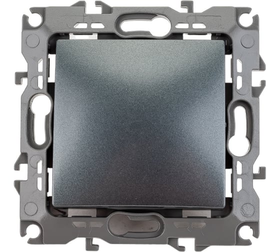 Изображение товара Кнопка ЭРА 12111112 10АХ250В, 12, графит, Б0047836