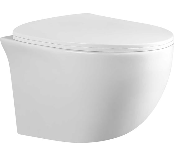 Изображение товара Унитаз подвесной Paini URBATEC 520x370x360 мм, Rimless Brera, с сиденьем, белый глянец 61629