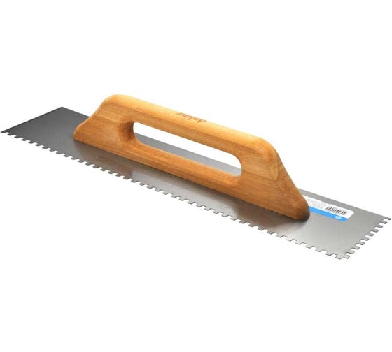 Изображение товара Зубчатая гладилка DEKOR HASSAN 120 х 500 мм квадратный зуб 6 х 6 мм пластиковая ручка 454