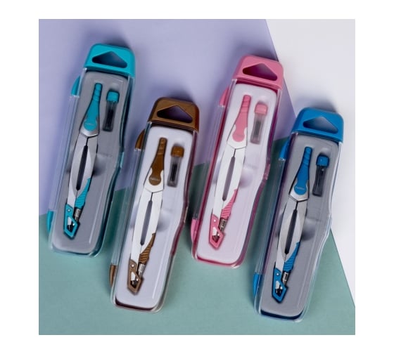 Изображение товара Готовальня HATBER BALANCE 2 предмета в пластиковом пенале с европодвесом 085318