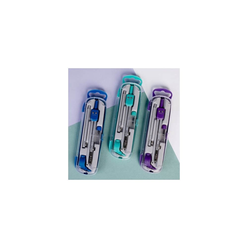 Изображение товара Набор готовальня HATBER 4 предмета Ассорти в пластиковом пенале