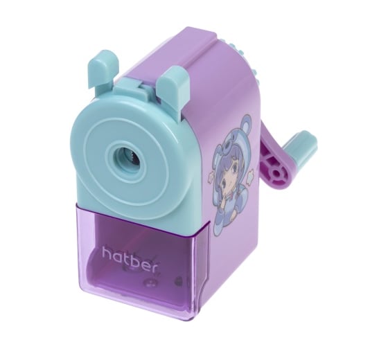 Изображение товара Точилка HATBER Мяу аниме, механическая с рисунком в прозрачном ПВХ-боксе 085874