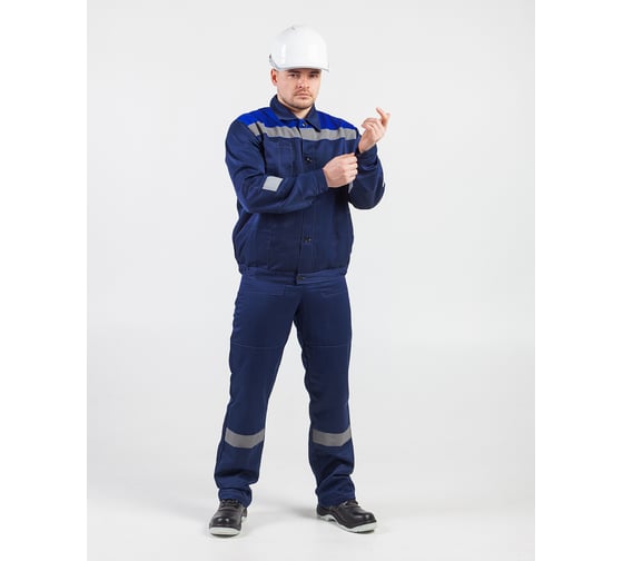 Изображение товара Костюм мужской летний Альянс СТС Пантеон брюки, темно-синий/василек, р.52-54/158-164 4630157652225