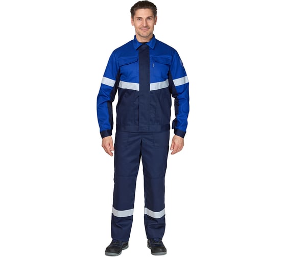 Изображение товара Костюм мужской Вираж-Антистат М темно-синий/василек, р. 56-58/182-188 13711