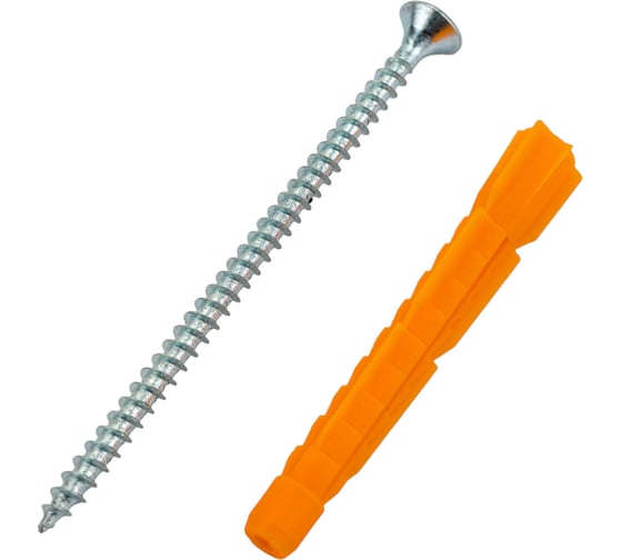 Изображение товара Дюбель-U Стройметиз 6х52 + саморез Шуц 4х70, 14 шт европодвес 2930141