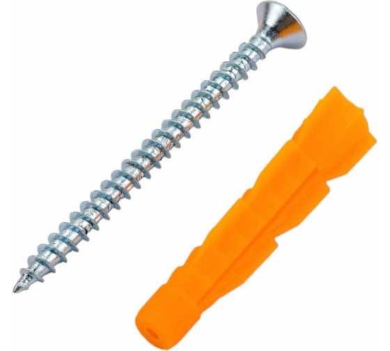 Изображение товара Дюбель-U Стройметиз 6х37 + саморез Шуц 4х50, 16 шт европодвес 2930121
