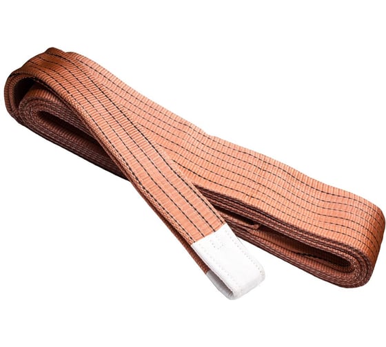 Изображение товара Двухпетлевой текстильный строп Стройбат 6т/6м коричневый 1 шт. 294170