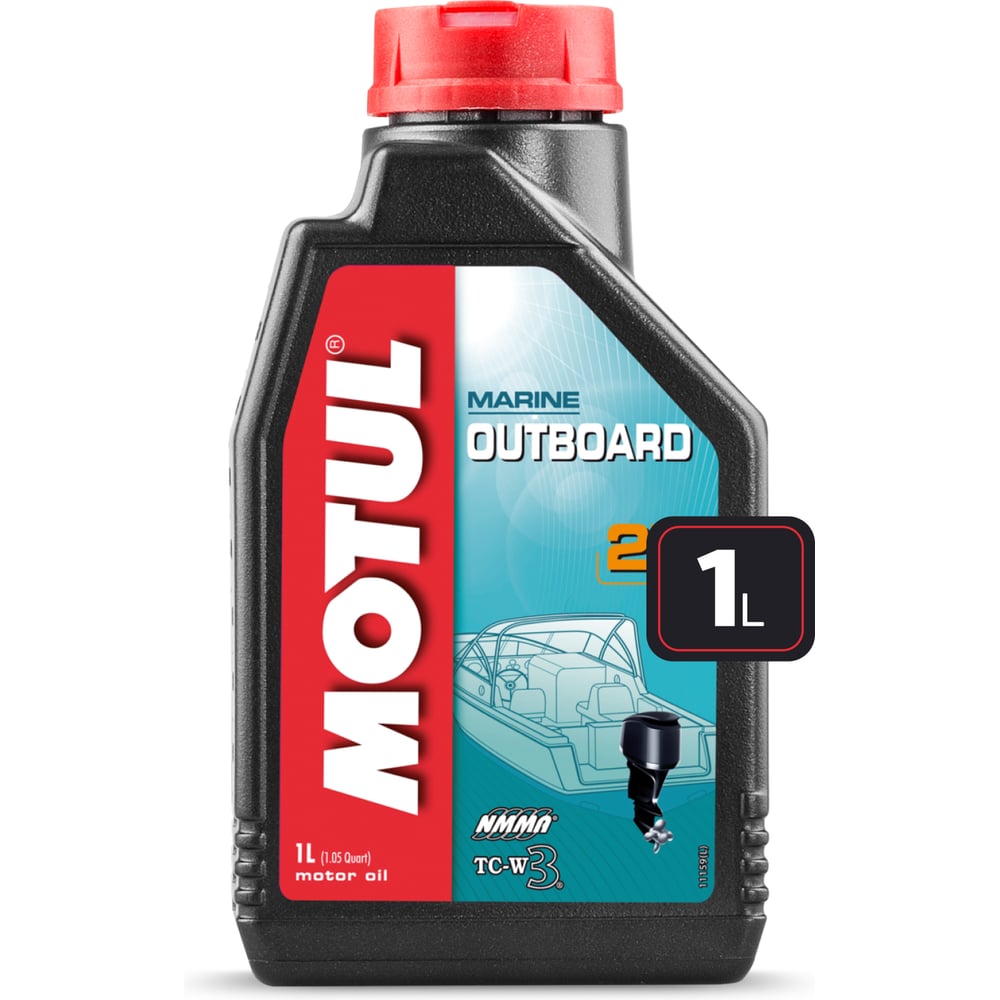 Изображение товара Моторное масло MOTUL OUTBOARD 2T 1 литр для двухтактных двигателей
