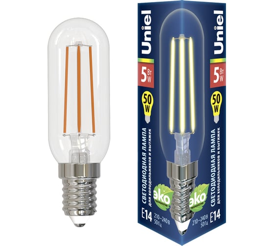 Изображение товара Светодиодная лампа для холодильников и вытяжки Uniel LED-Y25-5W/3000K/E14/CL GLZ04TR UL-00007129