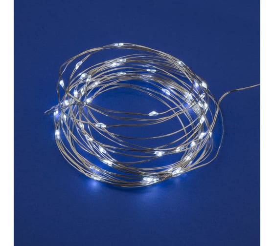 Изображение товара Светодиодная гирлянда Uniel ULD-S0500-050/SCB/2AA WHITE, IP20, DEW UL-00007184