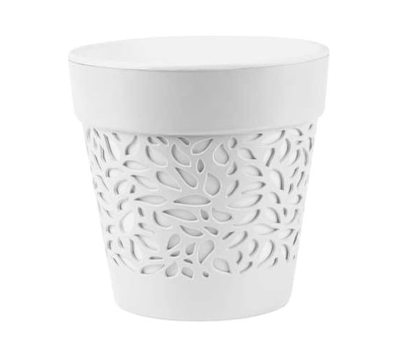 Изображение товара Кашпо bmc Блоссом d245 мм, h245 мм, 8 л, белый/белый КШ-0504 071505