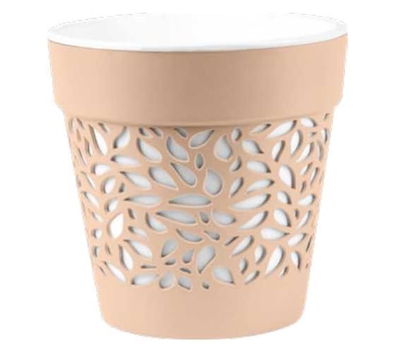 Изображение товара Кашпо bmc Блоссом d245 мм, h245 мм, 8 л, пудра/белый КШ-0509 071499