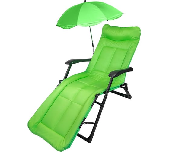 Изображение товара Шезлонг складной WMC TOOLS в комплекте с зонтом садовым WMC-FG-HY-8000LG-Z(59252)