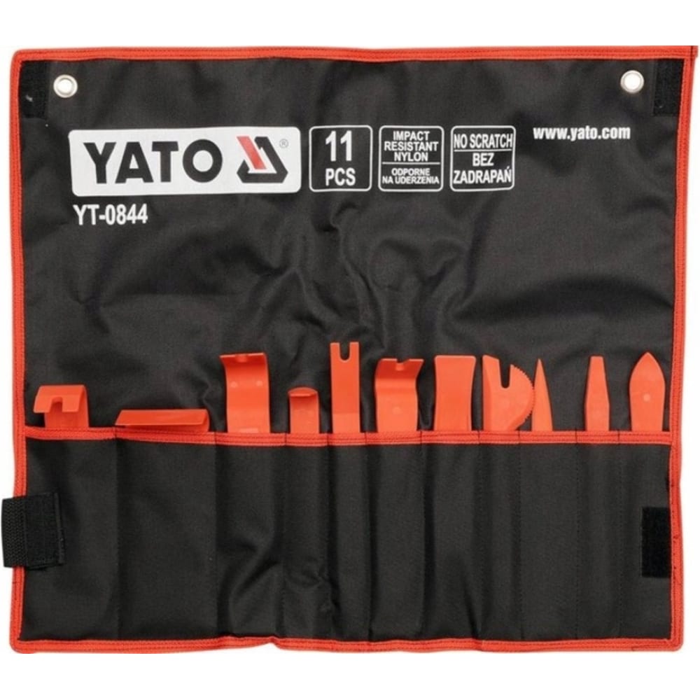 Набор съемников панелей салона YATO шинопровод для трековых однофазных светильников белый 3м в наборе токоввод заглушка крепление cab1003 артикул 10339