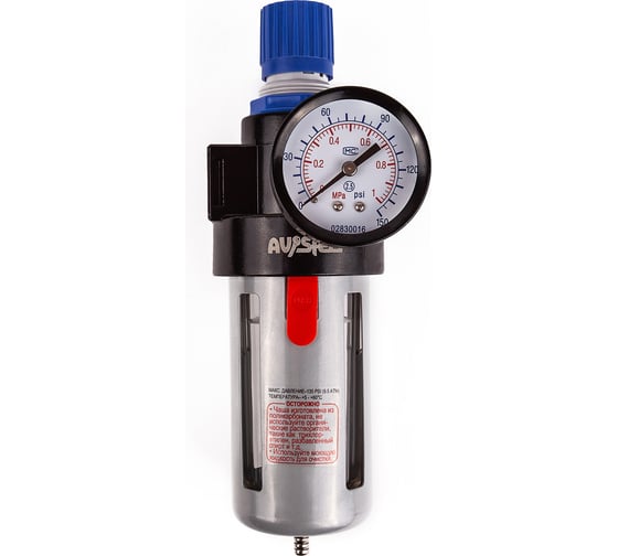 Изображение товара Осушитель с регулятором давления 1/4 до 9 атм AV Steel AV-700505