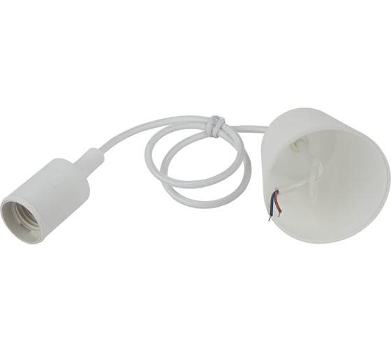 Изображение товара Патрон с подвесом ЭРА Е27, пластиковый, белый, 60/720 Б0048038