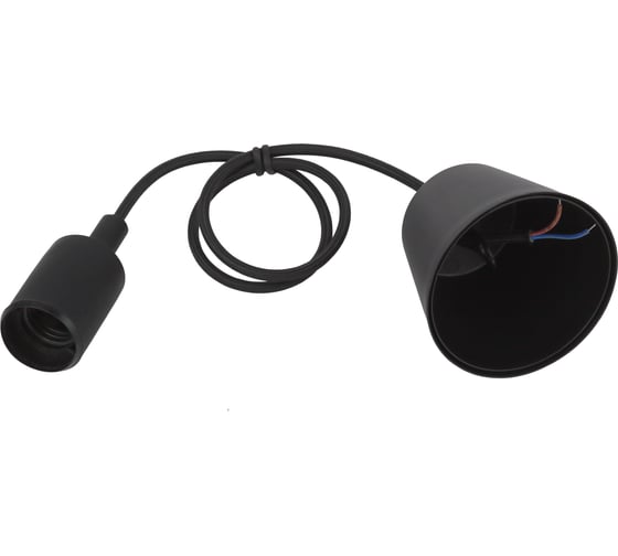 Изображение товара Патрон с подвесом ЭРА Е27, пластиковый, черный, 60/720 Б0048039