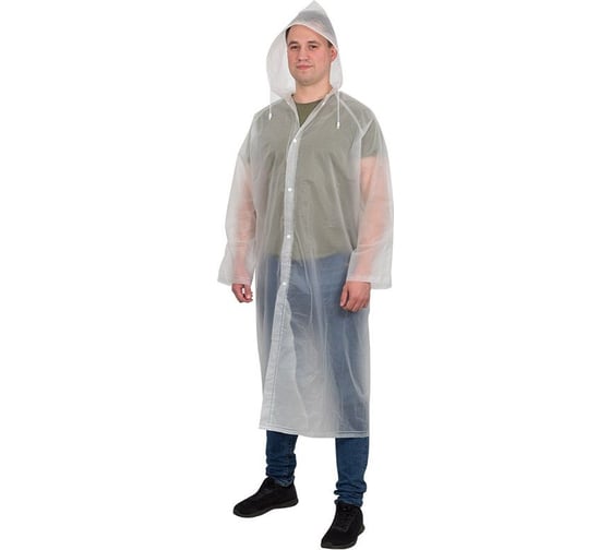 Изображение товара Дождевик-плащ Park RC, размер L, 130x140 см, белый, материал ПЕВА, 005259