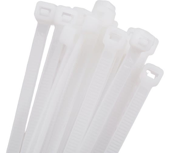 Изображение товара Нейлоновые хомуты Ultima 4.8х250 мм, белые, 100 шт, пакет 152007