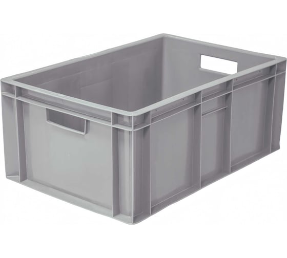 Изображение товара Ящик полимерный Тара.ру 600x400x250 сплошной серый 33247