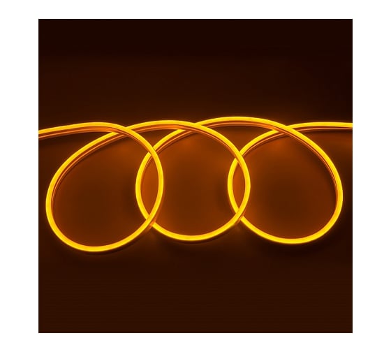 Изображение товара Светодиодная лента Неон General Lighting Systems GLS-2835-120-9.6-12-NL-IP67-O цвет свечения оранжевый 120диод/м 9,6Вт/м 12В IP67 катушка 50м 510510
