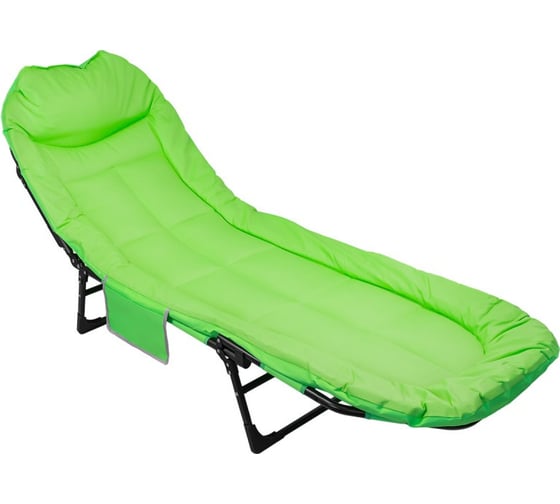 Изображение товара Шезлонг складной Forsage на мягкой основе, светло-зеленый, 1960х640х320 мм, макс. нагрузка 200 кг F-FG-HY-8008LG(59203)