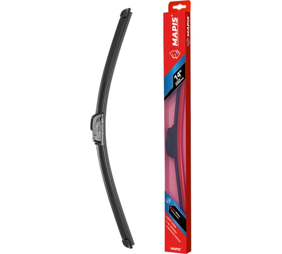 Изображение товара Бескаркасная щетка стеклоочистителя Mapis, 14/35 см блистер 91935