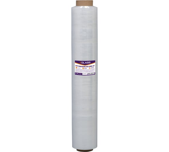 Изображение товара Стретч-пленка упаковочная XGLASS 500 мм, 20 мкм, 1,8 кг 190235