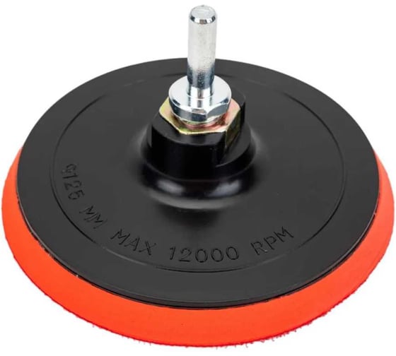 Изображение товара Тарелка опорная шлифовальная 125 мм, Velcro М14 УШМ c адаптером для дрели Targ 663303