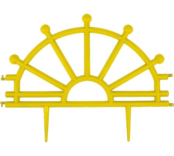 Изображение товара Декоративный заборчик Дачная мозаика Штурвал желтый 10667